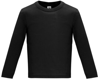 T-shirt met lange mouwen voor baby's Zwart - 92
