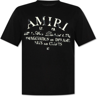 T-shirt met logo Amiri , Black , Heren - L,M