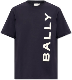 T-shirt met logo Bally , Blue , Heren - L,M