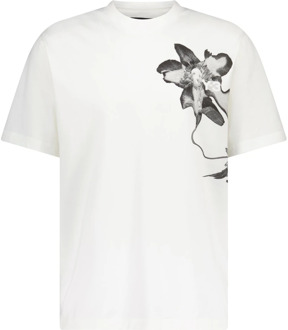T-shirt met logo bloemenprint Y-3 , White , Dames - Xl,L,M