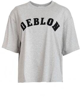 T-shirt met logo Lou  grijs - S,M,L,XL,