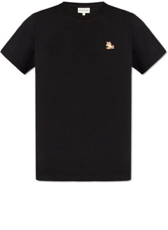 T-shirt met logo Maison Kitsuné , Black , Heren - 2Xl,Xl,L,M,S,Xs