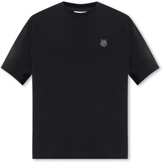 T-shirt met logo Maison Kitsuné , Black , Heren - L,M,S,Xs