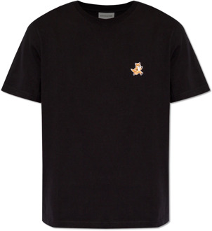 T-shirt met logo Maison Kitsuné , Black , Heren - L,M,S