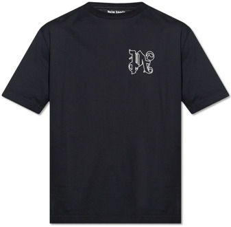 T-shirt met logo Palm Angels , Black , Heren - L,S