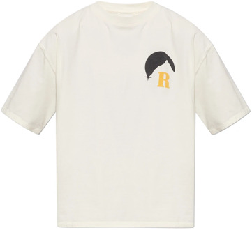 T-shirt met logo Rhude , Beige , Heren - Xl,L,M,S,Xs