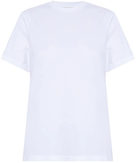 T-shirt met logo Tory Burch , White , Dames - L,M