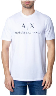 T-shirt met logo Wit - XXL