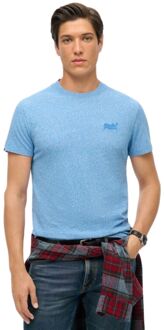 T-shirt met logoborduring Lichtblauw - S