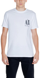 T-shirt met logoborduring Wit - S