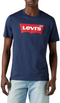 T-shirt met logoprint Donkerblauw - XS