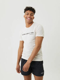 T-shirt met logoprint Gebroken wit - S