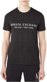 T-shirt met logoprint Zwart - XS