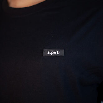 T-shirt met oversized korte mouwen voor heren 03560 - maat M Zwart