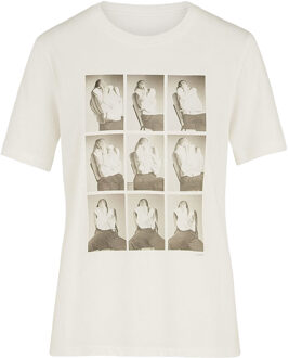 T-shirt met print Adam wit - 34,36,38,40,