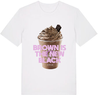 T-shirt met print Brown  wit - S,M,L,