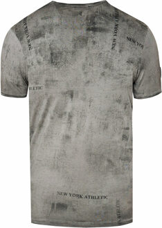 T-shirt met prints wassen Donkergrijs - L