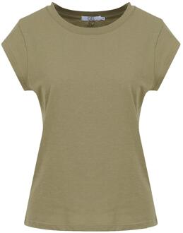 T-shirt met ronde hals Classic  beige Groen - XL,