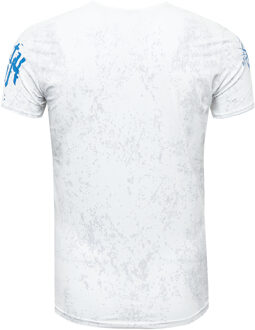 T-shirt met ronde hals en knoopsluiting aan de zijkant Wit - S