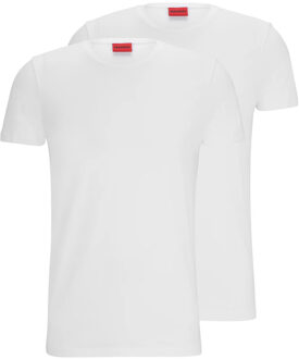 T-shirt met ronde hals in 2-pack Wit - XXL