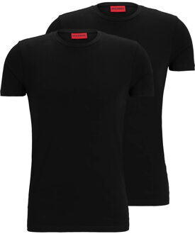 T-shirt met ronde hals in 2-pack Zwart - XL