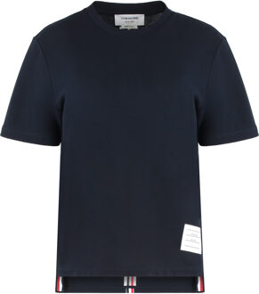 T-shirt met Strepen Donkerblauw
