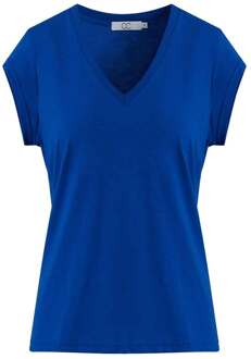 T-shirt met V-hals Vera  blauw - XS,S,L,XL,