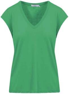 T-shirt met V-hals Vera  groen - XS,S,M,L,XL,