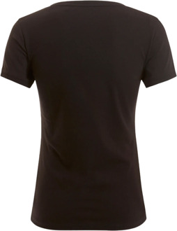 T-Shirt Met V-Hals Zwart - XS