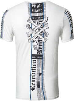 T-shirt met voor- en achterkant bedrukt - maat 3XL Wit