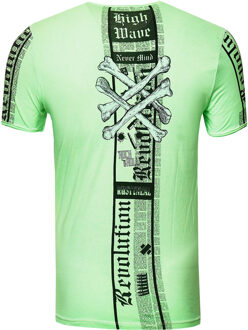 T-shirt met voor- en achterkant bedrukt - maat Groen