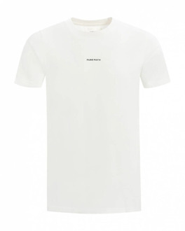 T-shirt met voor- en achterprint Pure Path , White , Heren - Xl,L,M,Xs