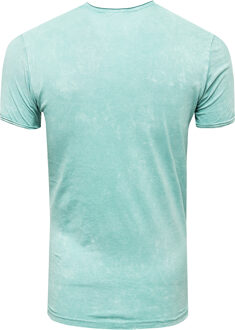 T-shirt met voorbedrukte tekst Mint - S