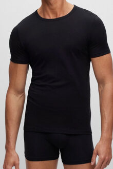 T-shirt Modern slim fit 2-pack zwart - L