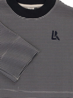 T-shirt navy mini streep voor meisjes in de kleur Blauw - 176