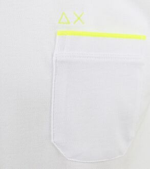 T-Shirt Neon Stripe Wit - XL,XXL