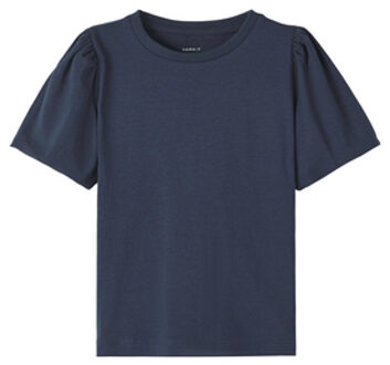 T-shirt Nmfione Dark Sapphire Blauw - 104