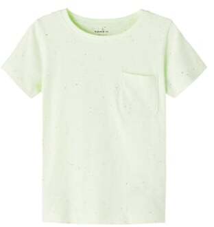 T-Shirt Nmmfeme Lime Cream Geel - 98