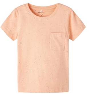 T-shirt Nmmfeme Peach Nectar Oranje - 104