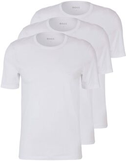 T-shirt O-hals Classic 3-Pack wit - L