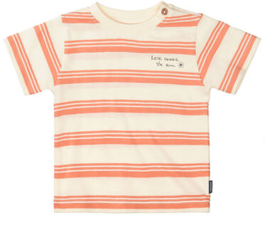 T-shirt orange gestreept Oranje - 68
