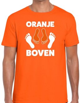 T-shirt oranje boven voor heren - Koningsdag / EK-WK kleding shirts L