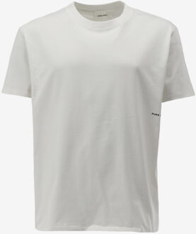 T-shirt ORGANIC SIDELINE WORDMARK wit - L;XL