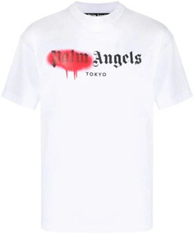 T-shirt Palm Angels , White , Heren - 2XL