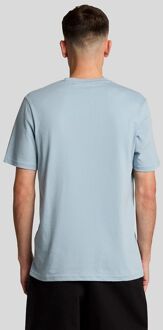 T-shirt Plain Ash Blauw Lichtblauw