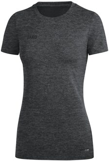 T-Shirt Premium Basics Dames Antraciet Gemeleerd Maat 34