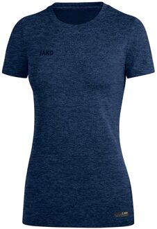 T-Shirt Premium Basics Dames Marine Blauw Gemeleerd Maat 34