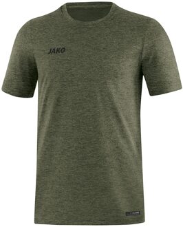 T-Shirt Premium Basics Kaki Gemeleerd Maat 4XL