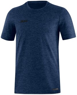 T-Shirt Premium Basics Marine Blauw Gemeleerd Maat 4XL