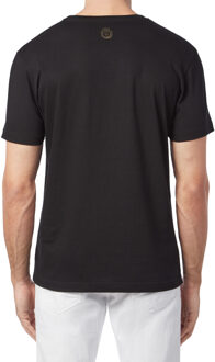 T-Shirt Ronde Hals Baroque Zwart - XS